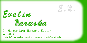 evelin maruska business card